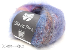 Silkhair Print - 405 - jeansowy, szary, fiolet, brąz