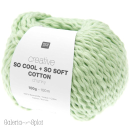 so cool + so soft cotton chunky 025 pastelowa zieleń