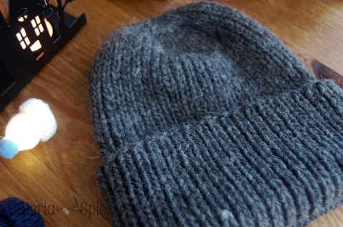 czapka - antracyt z organic merino