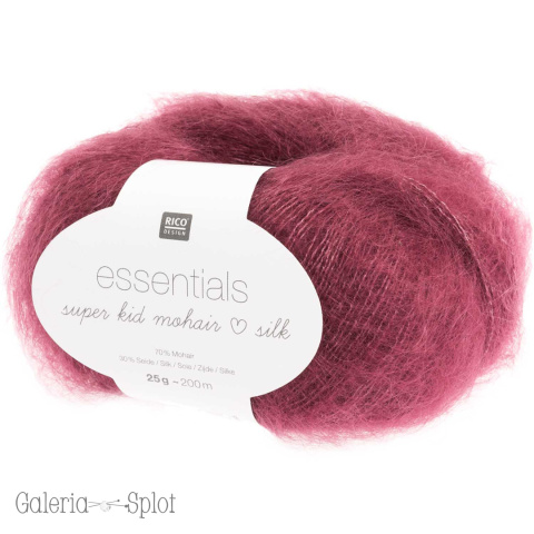 essentials super kid mohair loves silk - 015 ciemna malina